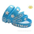 Anti Corrosion blue Advertising Silicone Wristbands / Brace